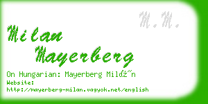 milan mayerberg business card